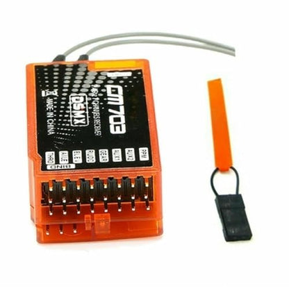 Orange CM703 7CH DSMX Compatible Receiver– 2.4GHz 7-Channel RC Receiver with PPM/PWM Output, Enhanced Anti-Interference, for Spektrum/JR Transmitters