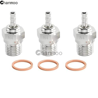 RC Glow Plugs No.4 N4#4 70117H Hot Spark Nitro Engine Parts Replace OS for 1/8 1/10 Scale RC Car Truck Buggy Traxxas Losi HPI Redcat HSP Himoto 3PCS - size: N4 3PCS