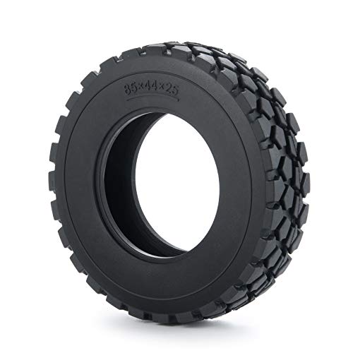 RC-Hub 4pcs RC Rubber Tires Wheels Tires for 1/14 Tamiya Tractor Trucks Trailer RC Car (25mm) - size: 25mm