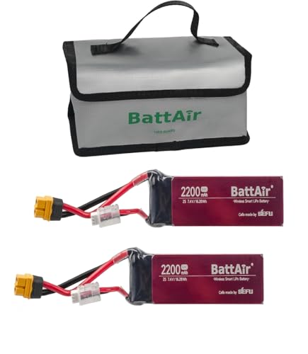ISDT Charger Bundle: K2 AIR AC 200W DC 500Wx2 Dual Channel LiPo Smart Balance Charger & 2S 2200mAh 50C XT60 Smart Battery (2PCS)