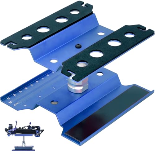 RC Car Repair Work Stand Lift Lower Adjustable Workstation Aluminum 360 Degree Rotation for 1/8 1/10 1/12 RC Car Traxxas Slash TRX4 Arrma Axial SCX10 Losi Redcat Wltoys RC Crawler Monster Truck Buggy - color: Blue