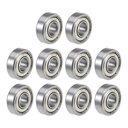 uxcell R4ZZ Deep Groove Ball Bearing 1/4-inchx5/8-inchx0.196-inch Shielded Z2 Lever Bearings 10pcs - size: 1/4"x5/8"x0.196"