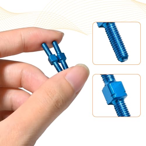 2PCS 3x23mm Aluminum Alloy Turnbuckle Shaft with M3 Thread, Push Rod Tie Rod Linkage Replacement for #54248, Compatible with 1/10 Tamiya RC Crawlers Trucks On/Off-Road Buggy Upgrade (Blue) - style: 2pcs-23mm #54248