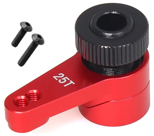 Aluminum 25T Steering Servo Arm Horn Upgrade for Axial 1/10 RBX10 SCX10 90046 Capra 1.9 UTB LOSI 1/8 LMT Solid AXLE 4WD Monster Truck LOS04022 RC Car