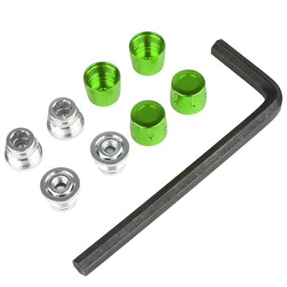 HobbyPark 1.9/2.2 Beadlock Wheel Nuts Locknuts – Aluminum Locking Nuts for 1/10 RC Crawler Car, Fits for TRX4 SCX10 SCX10 II III AXI Capra Redcat Gen8 Gen7 RC4WD & More (Green) - color: Green