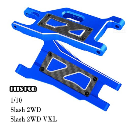 RC Alloy Suspension Arms w/Tie Bar Upgrades Part for 1/10 Slash 2WD,Slash 2WD VXL,4PCS RC Aluminum Front Rear A Arms Hop Ups,Navy Blue