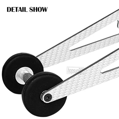 RC Carbon Adjustable Wheelie Bar Kit Tail Wheel Head up Wheel Upgrades Part for 1/10 Slash,Rustler,Bandit,Stampede VXL 2WD,Carbon Adjustable Wheelie Bar w/Mount Hops Up,Titanium - color: Titanium（upgrades Part）