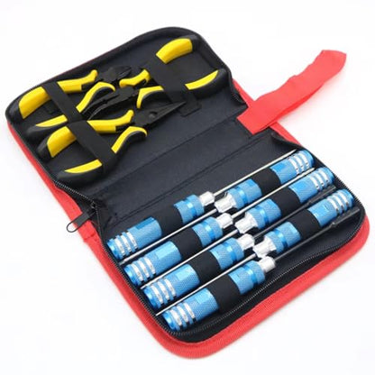 RC Car Disassembly Tool For Universal Parts RC Car Tools Set Ball Link 10 In 1 RC Screwdriver Pliers Hex Hand Repair Tools Kits