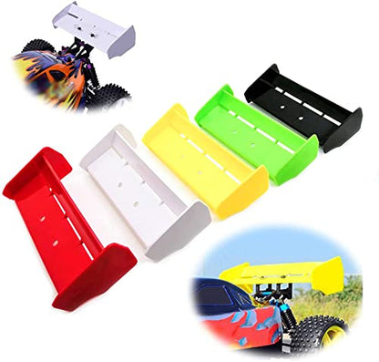 2Pack 1:10 Scale RC Plastic Rear Spoiler Tail Wing for 1/10 Scale RC Racing Car Off-Road Buggy Truck Accessories for HPI KYOSHO HSP 94106 94107 94166 06021 (Black Yellow) - color: Black Yellow