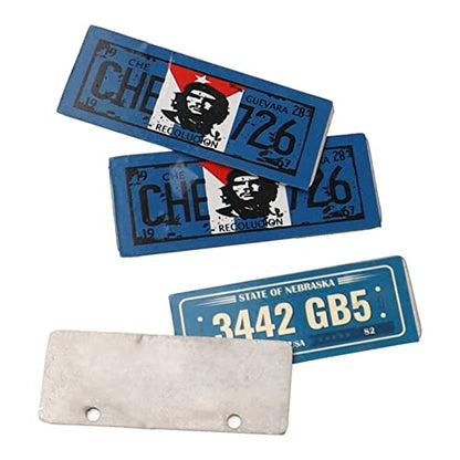 4PCS HIRCQOO Metal RC Car License Plate Kit Decorations Accessories Compatible with Traxxas TRX-4 Tamiya CC01 Axial SCX10 D90 1/10 RC Crawler Car (CHE726+3442GB5) - style: CHE726+3442GB5