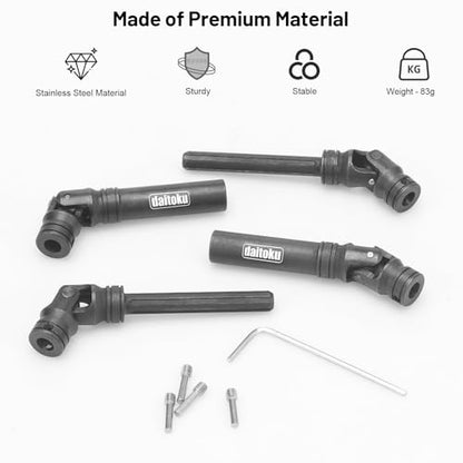 daitoku Steel Centre Drive Shaft CVD Driveshaft Upgrade Parts 90-125mm for 1/10 Traxxas TRX-4 Axial SCX10 RC Crawler Car (2PCS)