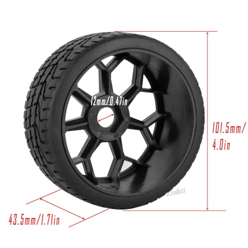 RC Wheels Tires for 1/8 Typhon 6S BLX,1/7 Infraction 6S BLX,Limitless,RC Highway Tires Wheels Soft Tires Truck Tire Highway Tires,Carbon Fibre - color: Carbon Fibre - (Rc Wheels Tires)