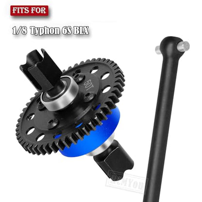 50T Center Differential&Center Drive Shaft Upgrades Part for 1/8 Typhon 6S,Center Diff&Center Driveshaft Hop ups,Navy Blue - color: Navy Blue - Upgrades