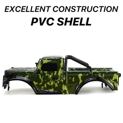 RC Truck Pickup Body Shell for 1/18 RC Crawler Car TRX4M Defender Bronco (Camouflage) - color: Camouflage