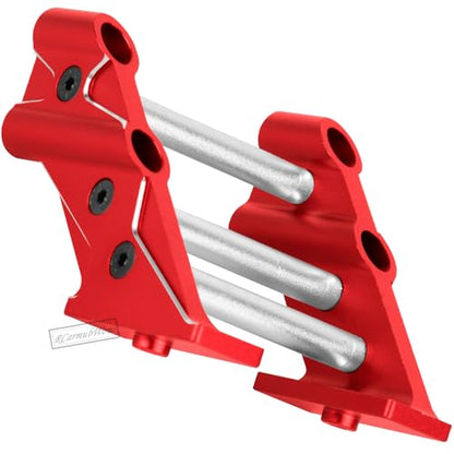 RC Aluminium Wheelie Bar Set & Wing Mount Upgrades Part for 1/10 KRATON 4X4 4S V2 BLX,Outcast 4X4 4S V2 BLX,Alloy Rear Wing Mount Stand Up Wheel Hops Up,Replace ARA320613,ARA320631,Red - color: Red(1 Set)