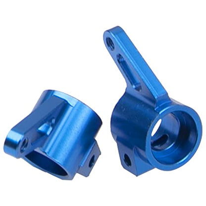 Aluminum Front Steering Knuckles Carrier Blocks Steering Cup Compatible with 1/10 Traxxas Slash 2WD Rustler Stampede Bandit RC Car,Replace of 3736 (Blue) - color: Blue
