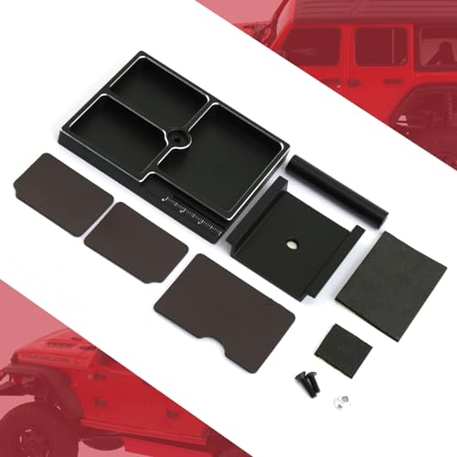 kingsea RC Car Work Stand 360° Rotation Body Mounts RC Repair Tool Set Aluminum Alloy RC Work Stand for 1/18 1/24 RC Car Truck Buggy (Black) - color: Black