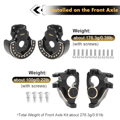 GLOBACT Brass RC Steering Knuckles for Vanquish F10 VS4-10 Phoenix LCG VRD