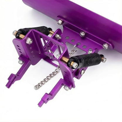 RC Snow Plow for TRX4M & SCX24, Adjustable Aluminum 1/18 1/24 RC Crawler Plow, Servo Operated Snow & Sand Shovel Upgrade, CNC Metal RC Plow Truck Accessory (Purple) - color: Purple