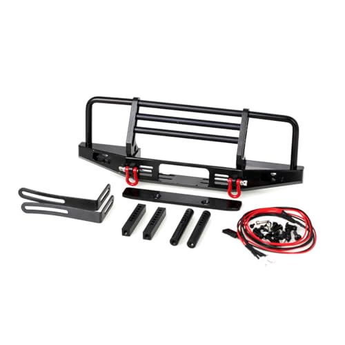 LCX Racing 1/10th RC Crawler Car Aluminum Bull Push Bar Front Bumper for Traxxas TRX4 Axial SCX10 II III PRO Gen7 Gen8 Gen9 D90 Wraith, Upgrades Parts Accessories