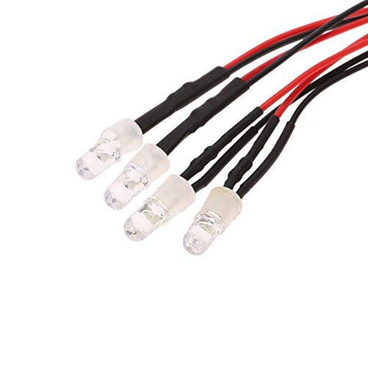 OGRC 4Pcs RC LED Lights Kit Accessories RC Headlights/Taillight Kit Accessories for 1/10 1/8 Modes for Traxxas HSP Redcat RC4WD Tamiya ARRMA Axial SCX10 D90 HPI HSP RC Car（2 White+2 Red） | RC Light for Traxxas Tamiya ARRMA HSP Redcat Axial SCX10 1/10 RC C