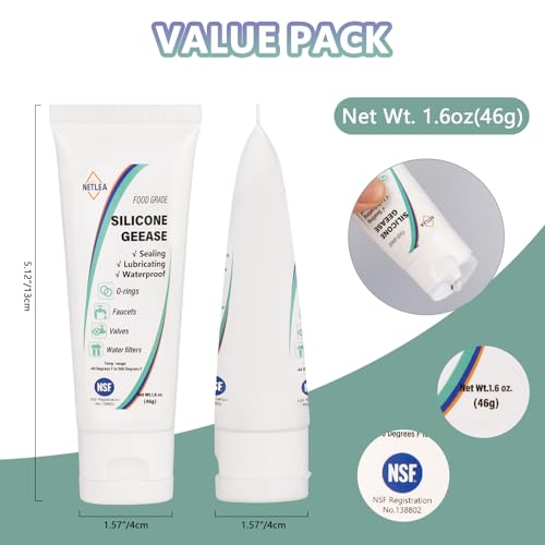 Silicone Grease 3.2oz–Dielectric for O-Rings & Electrical Connectors | NSF certified. High-temp & insulating. Non-drip. For spark plugs, auto & marine. Protects against moisture & corrosion