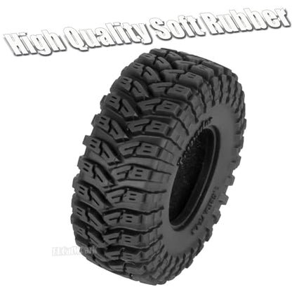 RC 1.3 Soft Silicone Rubber Wheel Tires for 1/18 TRX4M/Ascent-18/FMS 1/24 SCX24 RC Crawler,1.3" Soft Mud Terrain/Rock Crawling/Swamp Claw Mud Terrain/Road RC Tires 4Pcs,Style (A) - style: 4Pcs 1.3 Rubber Wheel - (A)