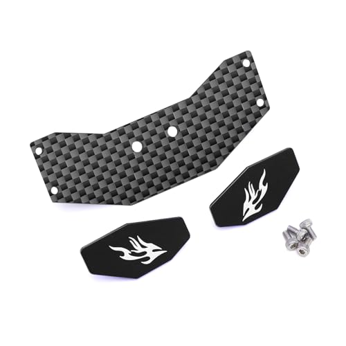 Lightweight Carbon Fiber RC Tail Wing Aluminum RC Rear Wing for Losi 1/24 Micro-B 2WD Buggy High-Performance Upgrade Parts (Black) - color: Black