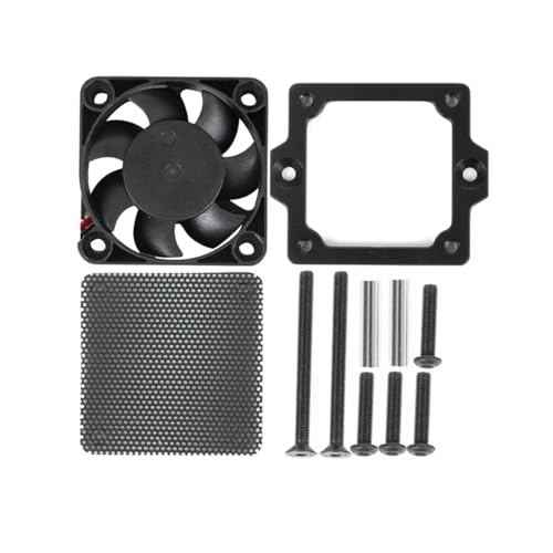 RC Car Repair Kit Compatible with TRAXXAS for Trx4 for Trx6 1/10 RC Crawler Cars Upgrade Parts Replacement Accessories ESC Cooling Fan Kit(Black) - color: Black