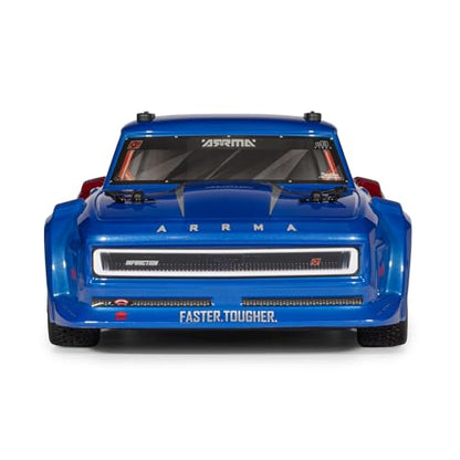 ARRMA RC Truck 1/8 Infraction 223S DSC 4X4 RTR Brushless All-Road Street Bash (Lipo Battery and Charger Not Included), Blue/Red, ARA4315V4T1 - color: Blue/Red