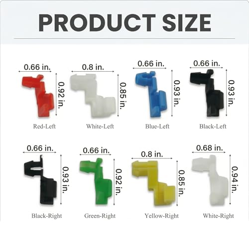 80PCS Door Lock Rod Car Clips Assortment Kit, Door Install Tailgate Handle Rod Clips, Left Right Door Handle Rod End Clip Retainer, Car Accessories Compatible with Most Vehicles