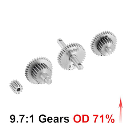 INJORA Stainless Steel 9.7:1 Overdrive Transmission Gear for 1/18 TRX4M RC - size: 9.7:1