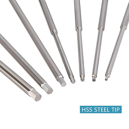 INJORA 7PCS 0.9 1.27 1.3 1.5 2.0 2.5 3.0mm HSS Steel Hex Screwdriver