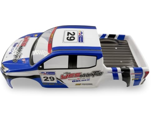 1/10 Scale RC Pickup Truck Body Shell - Isuzu D-Max Style Painted PVC Body, Pre-Cut & Pre-Drilled for Drift, Touring & On-Road RC Cars