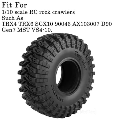 1.9 Inch RC Crawler Tires Skins Soft Rubber Off-Road Tyres for 1/10 TRX4 TRX6 SCX10 90046 AX103007 D90 Gen7 MST VS4-10,RCHuiWow High Grip Mud Terrain Tyres,StyleA - style: StyleA(4pcs)