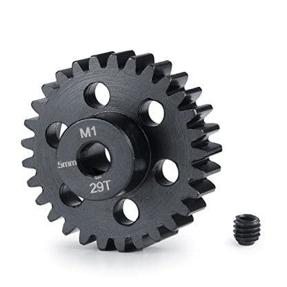 M1 Motor Steel Gear 29T for 1/10 1/8 1/7 RC Car Trucks Buggy | 5mm Shaft Pinion Gears Upgrade Parts - size: 29T