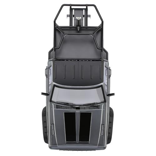 1/10 RC Hard Shell Cab & Back-Half Cage Body Shell Kit for 1/10 RC Crawler TRX4 SCX10 90046 AT4 GEN 8 Scout II,313mm Wheelbase Cherokee Upgrade and Modify (Silver Gray) - color: Silver Gray