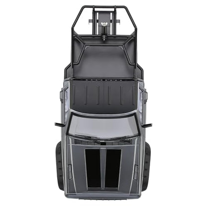 1/10 RC Hard Shell Cab & Back-Half Cage Body Shell Kit for 1/10 RC Crawler TRX4 SCX10 90046 AT4 GEN 8 Scout II,313mm Wheelbase Cherokee Upgrade and Modify (Silver Gray) - color: Silver Gray