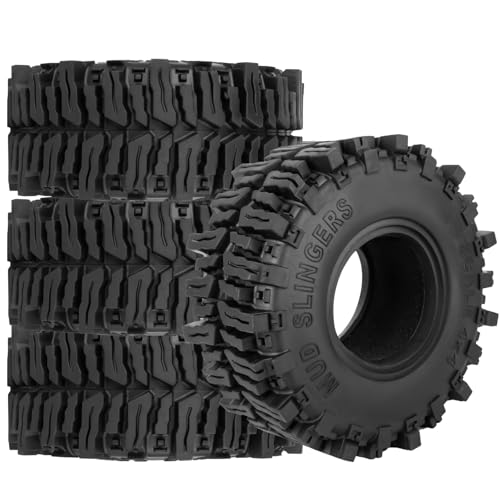 2.2 Inch RC Crawler Tires for 1/10 TRX4 SCX10 Capra AMG 6x6 Gen8 Everest Gen7 Pro Off-Road Vehicles,All-Terrain High Grip Soft Rubber Tires w/Deep Tread & Foam Insert,StyleC - style: StyleC(4pcs)