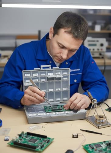 AideTek BOXALL48 48 Lids Empty Enclosure SMD SMT Organizer Size 6 inch 9 Inch Surface Mount - style: BOXALL48