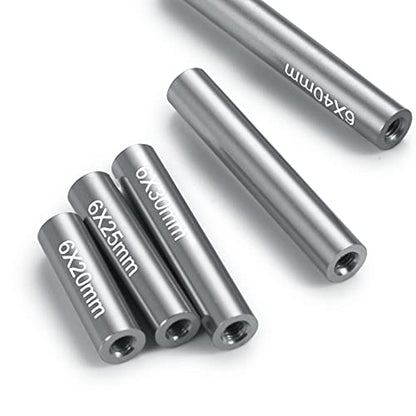 Que-T 17pcs 20-100mm Metal Linkage Pull Rod Kit for 1/10 RC Axial SCX10 Rock Crawler Car Upgrade Parts (Titanium) - color: Titanium