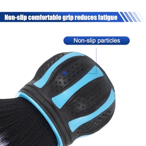Car Detailing Brush, Ultra Soft Bristles XL Synthetic Brush Car Beauty Tools with Storage Rack, Auto Interior Cleaning Tool for Dashboard, Vents, Covers Large Area Inside and Outside Vehicles (Blue) - color: Blue