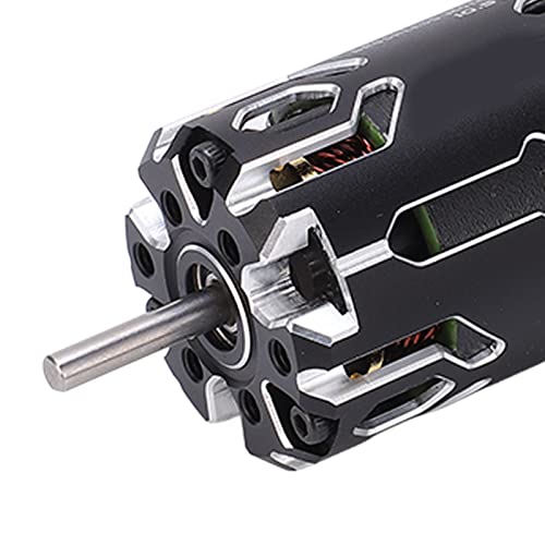 380 V2S Sensored Brushless Motor 10.5T Super Lightweight Brushless Motor for 1/12 1/14 RC Car Black Aluminum