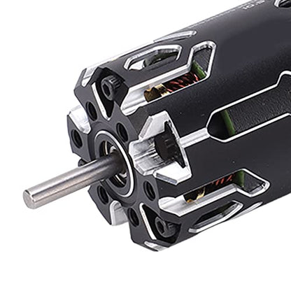 380 V2S Sensored Brushless Motor 10.5T Super Lightweight Brushless Motor for 1/12 1/14 RC Car Black Aluminum