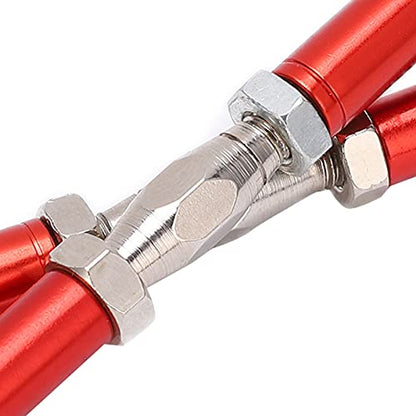 Front Sway Bar Kit with 2.7 inch Aluminum Alloy Arms High Tensile Strength Front Anti Roll Bar Suspension Stabilizer for 1 7 Remote Control Cars Lightweight Sturdy RC (Red) - color: Red