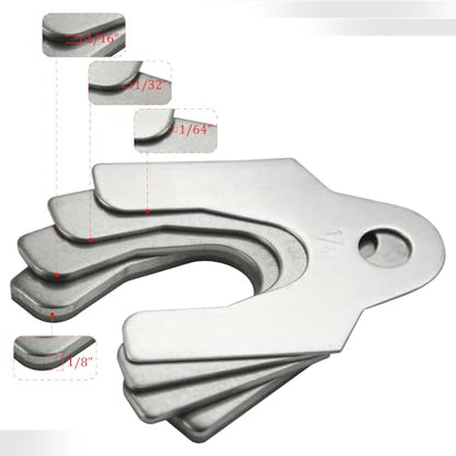 144pcs Auto Alignment Body Shim Assortment Kit 1/16" 1/64" 1/32" 1/8" Universal Car Metal Alignment Shim Spacers for Adjusting Body Parts Camber Caster