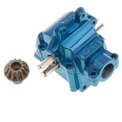 Metal Front&Rear Differential Gearboxes Housing Cover with Differential Gear Set Compatible with WLtoys 1/14 144010 144001 144002 124018 124016 124017 124019 RC Car Upgrades Parts (Blue) - color: Blue