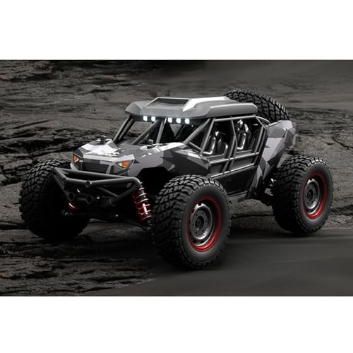 Scy 16106 1/16 Remote Control Off-Road Car AWD Rc Electric Desert Truck Light System Charging Protection Rc390 Motor 30A Esc Hobby Grade Model for Adult Hobby(Dark Gray) - color: Dark Gray