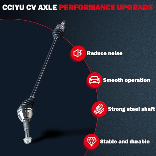 CCIYU Front Right CV Axle Shaft for Chrysler Town & Country 2008-2010 | CV Axle for Dodge Grand Caravan 2008-2010 & for Volkswagen Routan 2009-2010 - Replace# NCV12501 - size: 17-9574