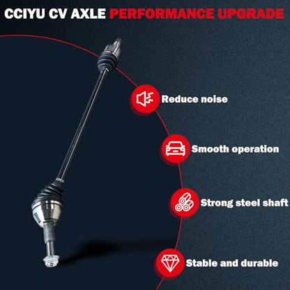 CCIYU Front Right CV Axle Shaft for Chrysler Town & Country 2008-2010 | CV Axle for Dodge Grand Caravan 2008-2010 & for Volkswagen Routan 2009-2010 - Replace# NCV12501 - size: 17-9574